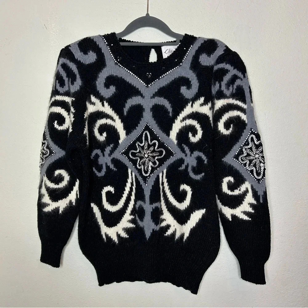 Vintage Christine Wool and Angora Blend Sweater Size Medium